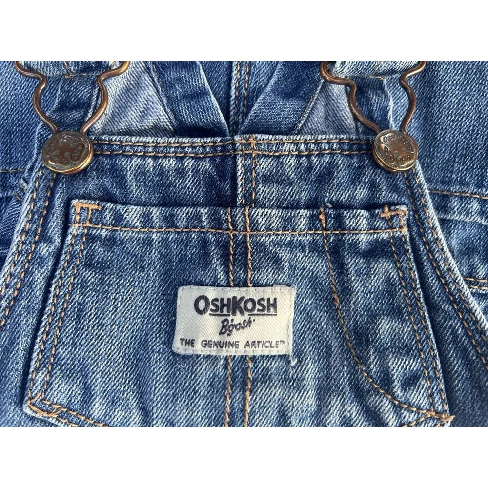 Y2K OshKosh B’Gosh Vestbak Denim Overalls 18M Fleece Lined